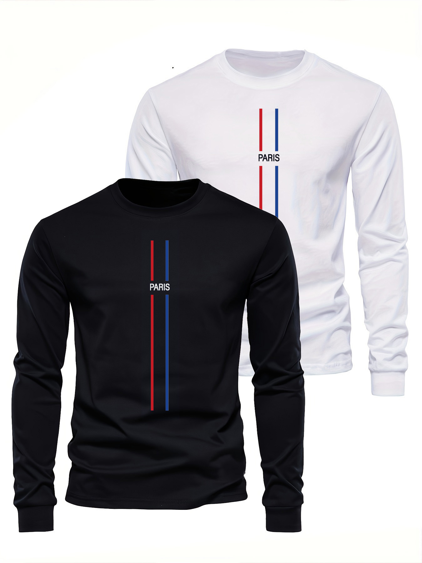 Mens Fashion Summer - 100% bawełna, męska koszulka z długim