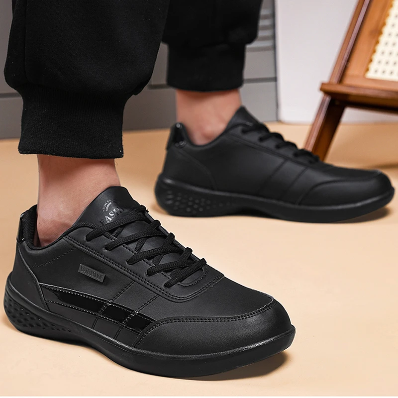 Skórzane buty męskie PU, sneak – Mens Fashion Trainers recenzja i cena