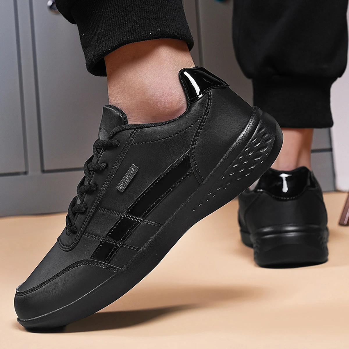 Skórzane buty męskie PU, sneak – Mens Fashion Trainers recenzja i cena