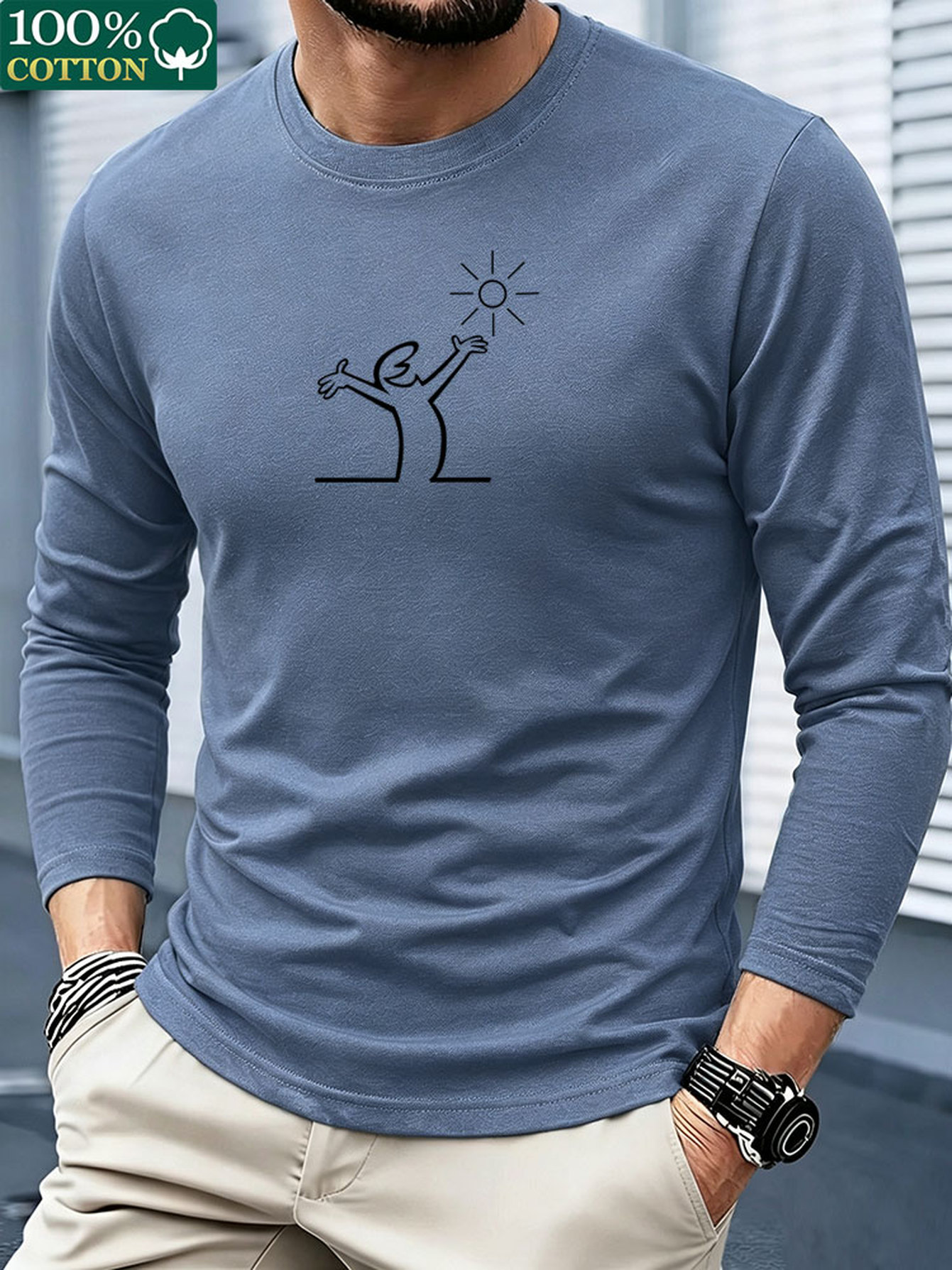 Męska koszulka z długim rękawe – Men'S Fashion T Shirts recenzja i cena